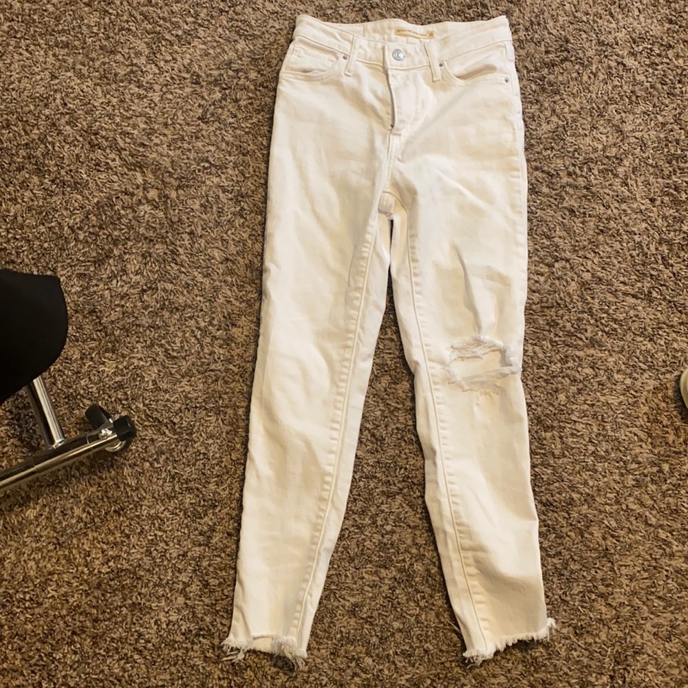 Levi high rise skinny ankle jeans